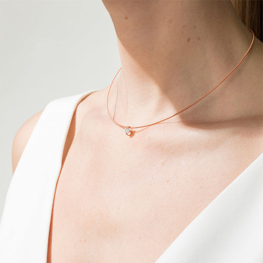 Princess Anhänger von Niessing (N363960-7.5mm-0.3ct-cinnamon-cr)