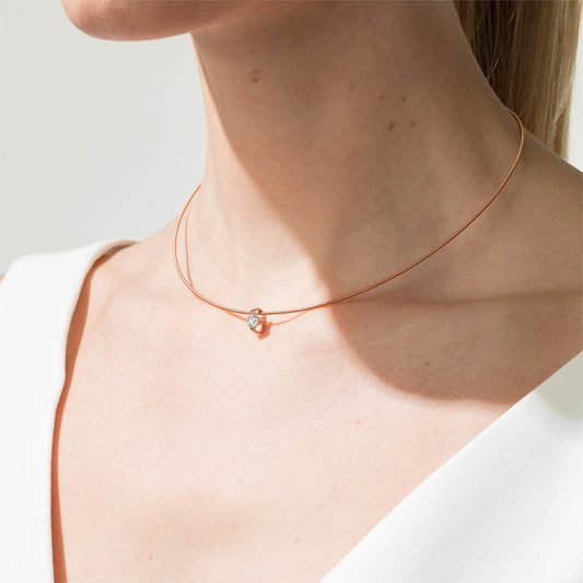 Princess Anhänger von Niessing (N363960-9mm-0.7ct-cr)