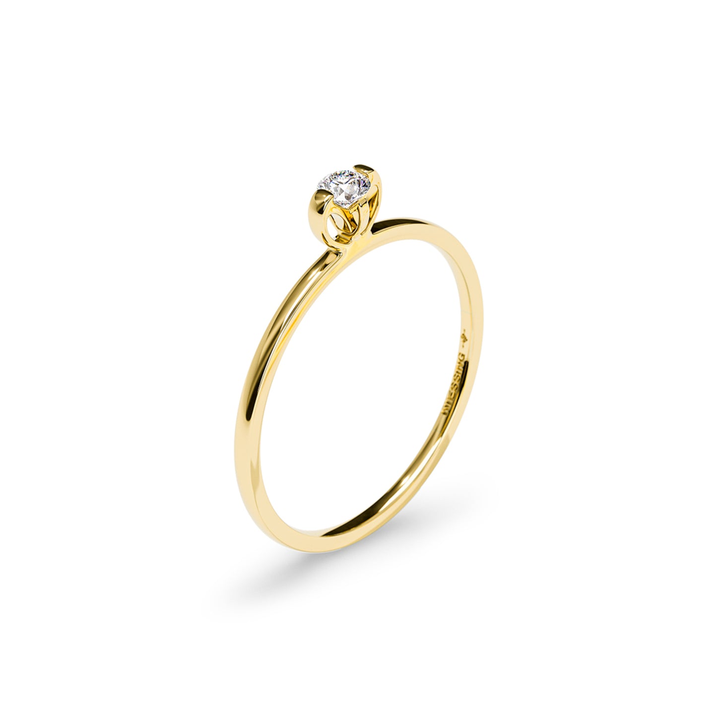Princess C Ring • Diamant von Niessing (N381960-0.08ct-gloss-cy)