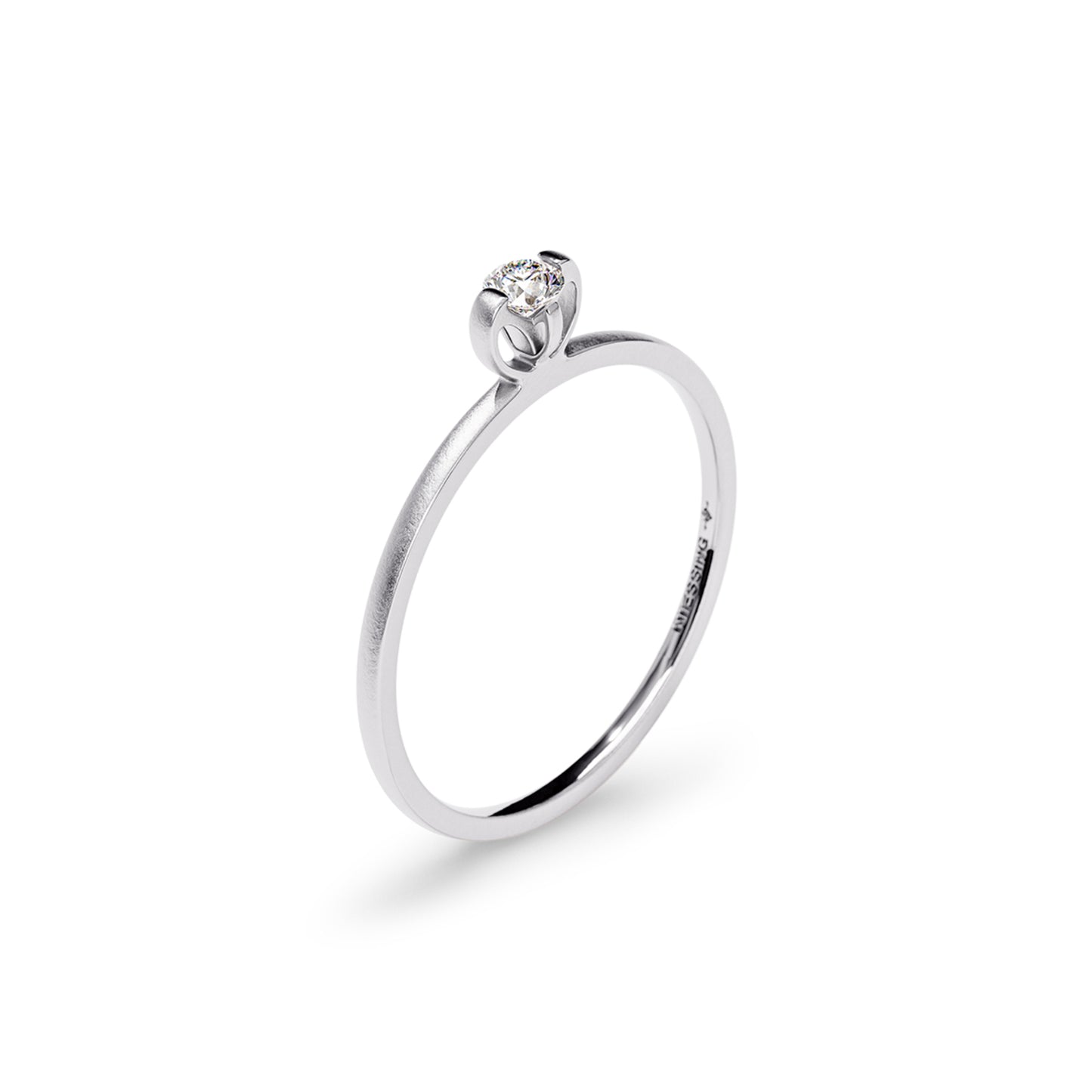 Princess C Ring, Platin • Diamant von Niessing (N381960-0.08ct-velvet-pt)