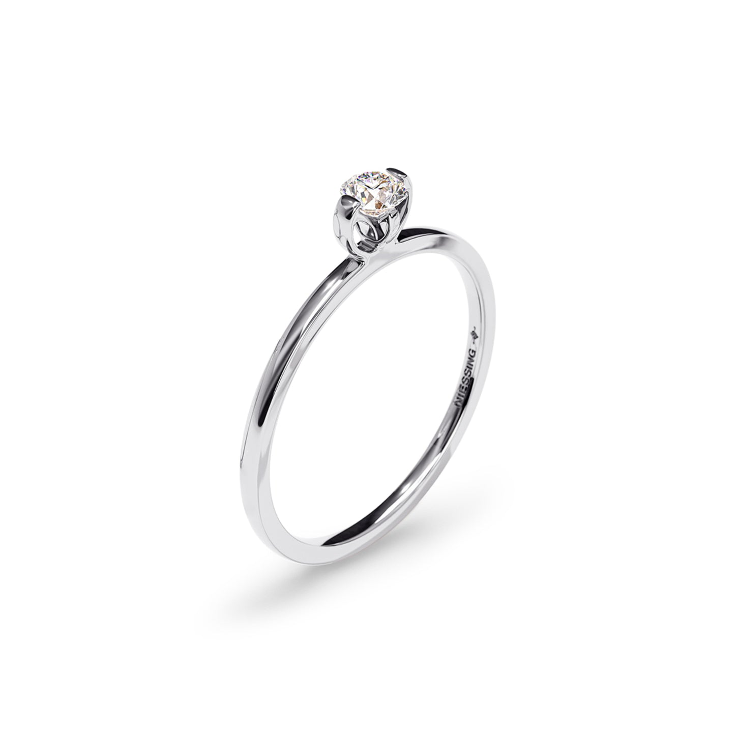 Princess C Ring, Platin • Diamant von Niessing (N381960-0.14ct-gloss-pt)