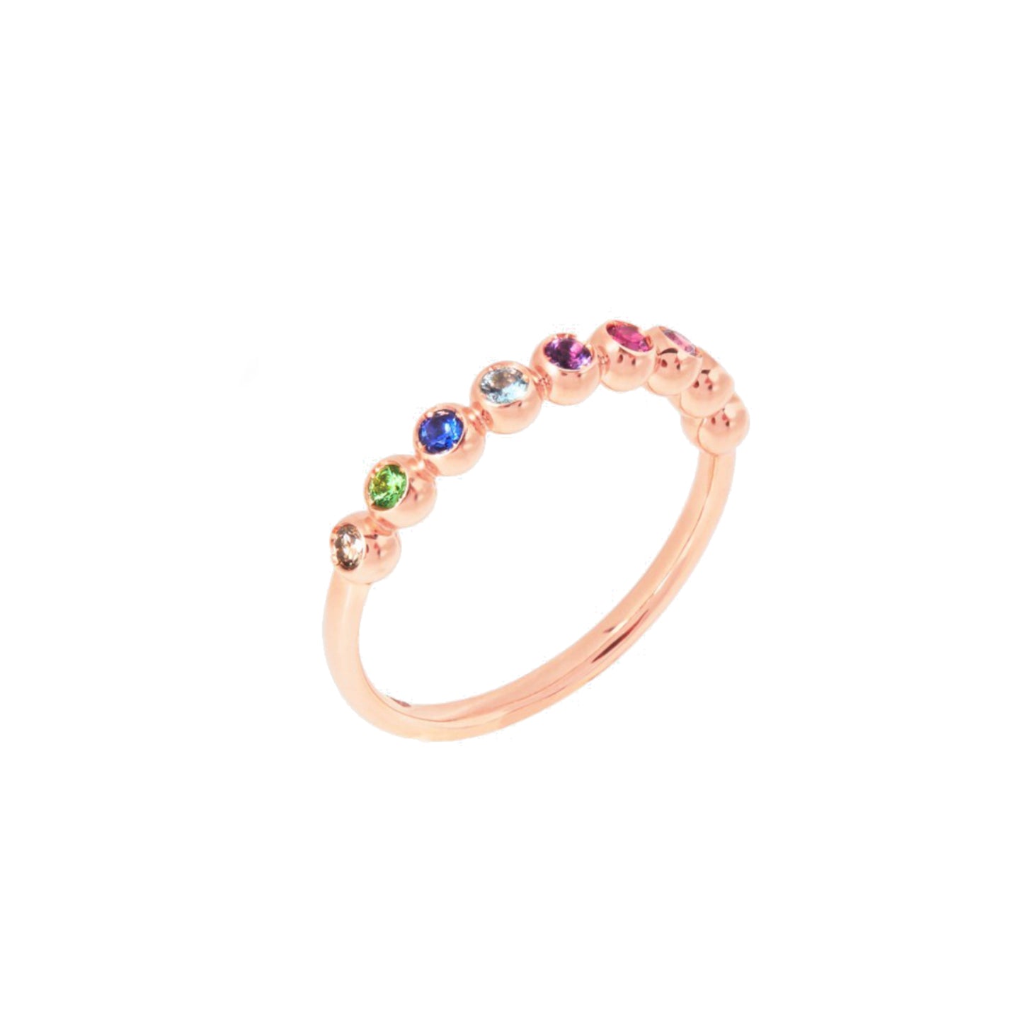 Ring Bollicine, Roségold • Edelsteine von DoDo (DAC3005-BOLLI-VA09R)