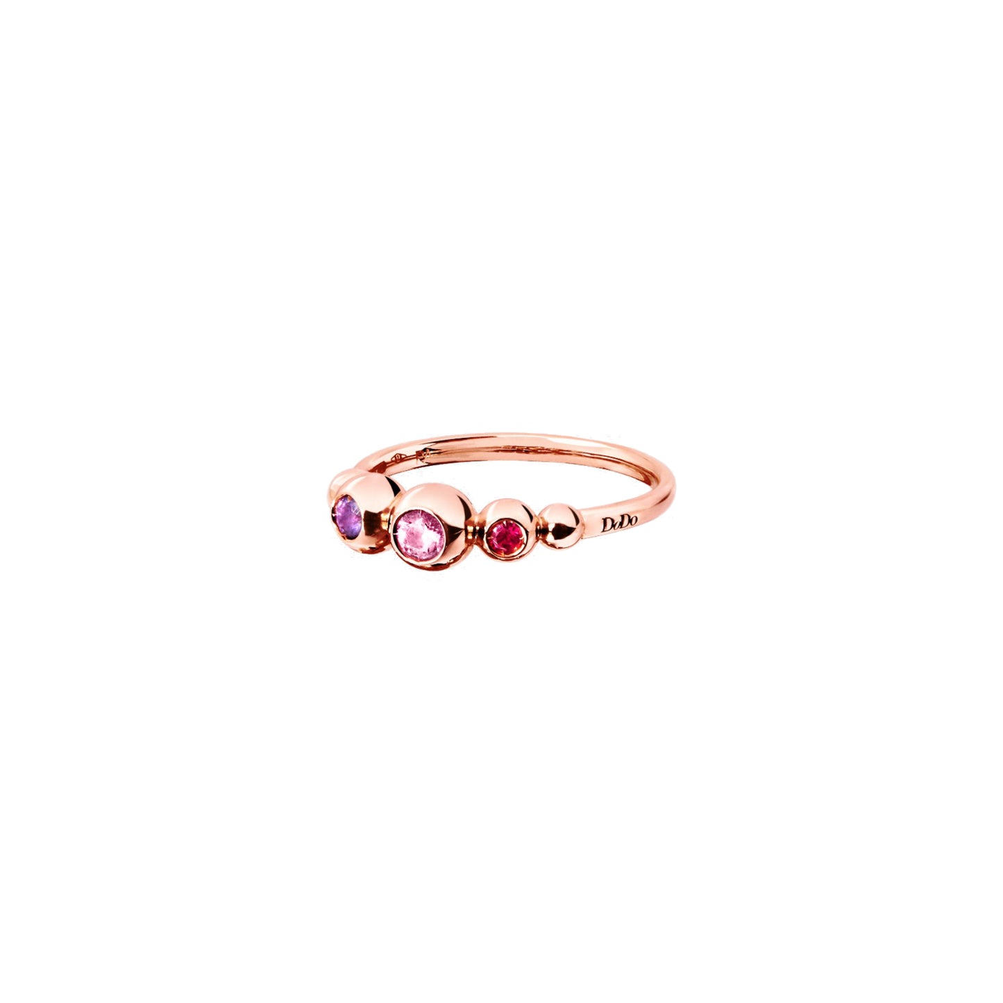 Ring Bollicine, Roségold • Edelsteine von DoDo (DAC3006-BOLLI-ZRI9R)