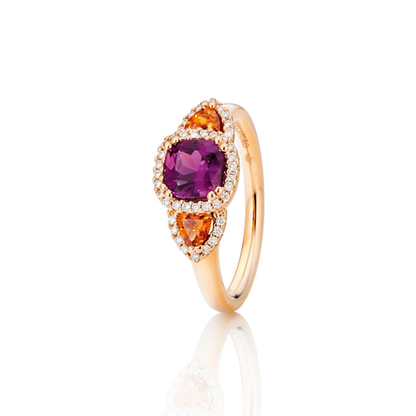 Ring Espressivo, Roségold • Diamant • Granat von Capolavoro (RI9GRP02660.GRM)