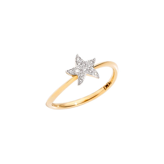Ring Mini-Stellina „Precious“, Gelbgold • Diamant von DoDo (DAC0012-STARX-DB0OG)