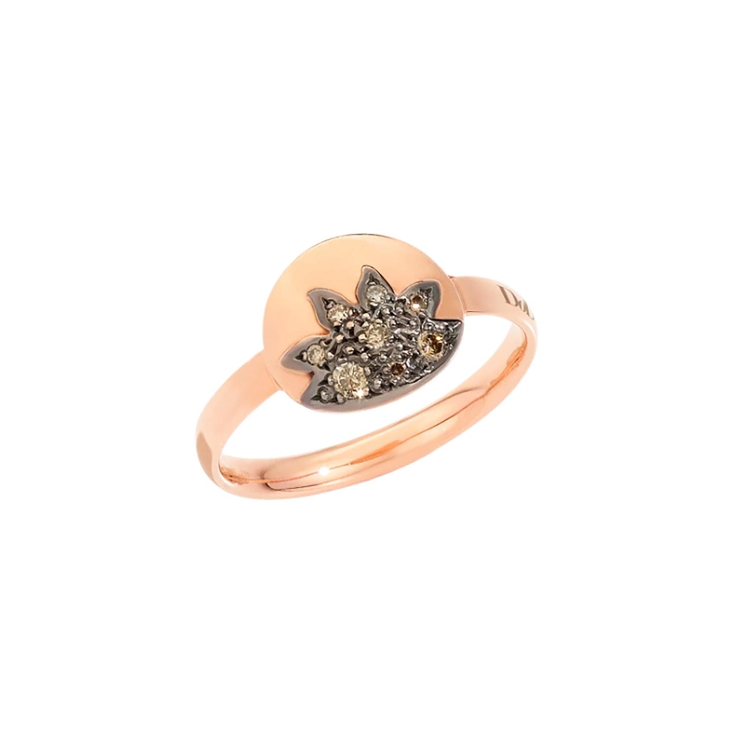 Ring Moon & Sun - Sonne, Roségold • Diamant von DoDo (DAC2009-MOSUN-DBR9R)