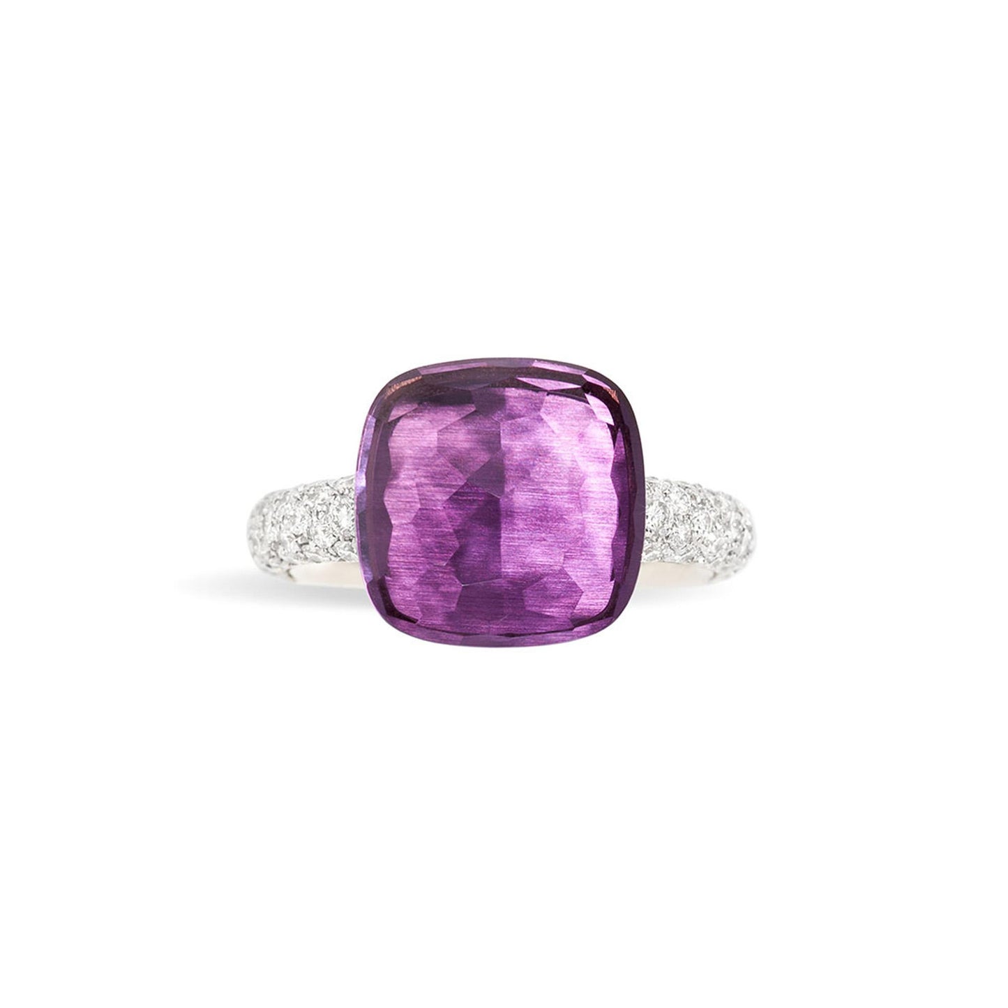 Ring Nudo, Bicolor-Gold • Amethyst • Diamant von Pomellato (PAB4010O6000DB0OI)