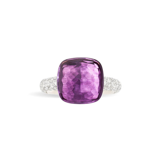 Ring Nudo, Bicolor-Gold • Amethyst • Diamant von Pomellato (PAB4010O6000DB0OI)