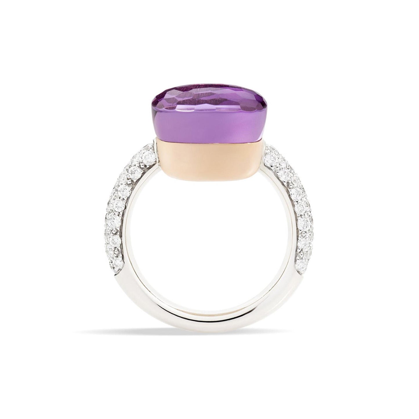 Ring Nudo, Bicolor-Gold • Amethyst • Diamant von Pomellato (PAB4010O6000DB0OI)