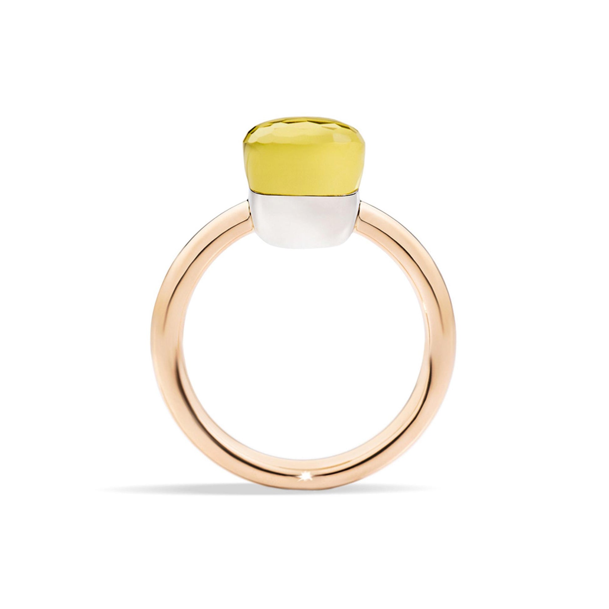 Ring Nudo, Bicolor-Gold • Zitronenquarz von Pomellato (PAB4030O6000000QL)