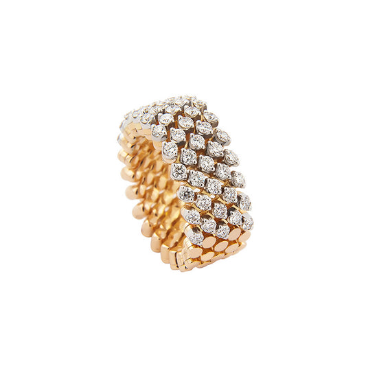 Serafino Consoli Brevetto Multi-Size Ring - RMS 5H4 RWG WD (WD) aus Bicolor-Gold mit Diamant