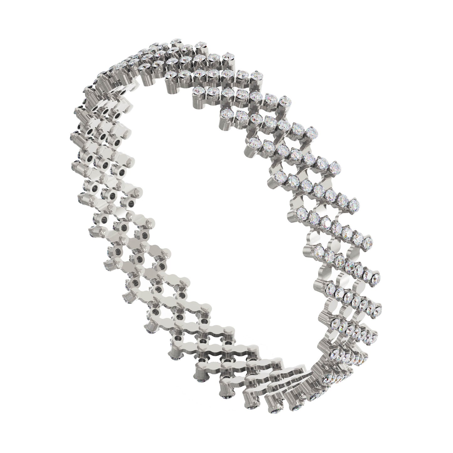 Serafino Multi-Size-Ring und Armband, Weißgold • Diamant von Serafino Consoli (S.RB 7F2 WG WD) Serafino Multi-Size-Ring und Armband, Weißgold • Diamant von Serafino Consoli (S.RB 7F2 WG WD)