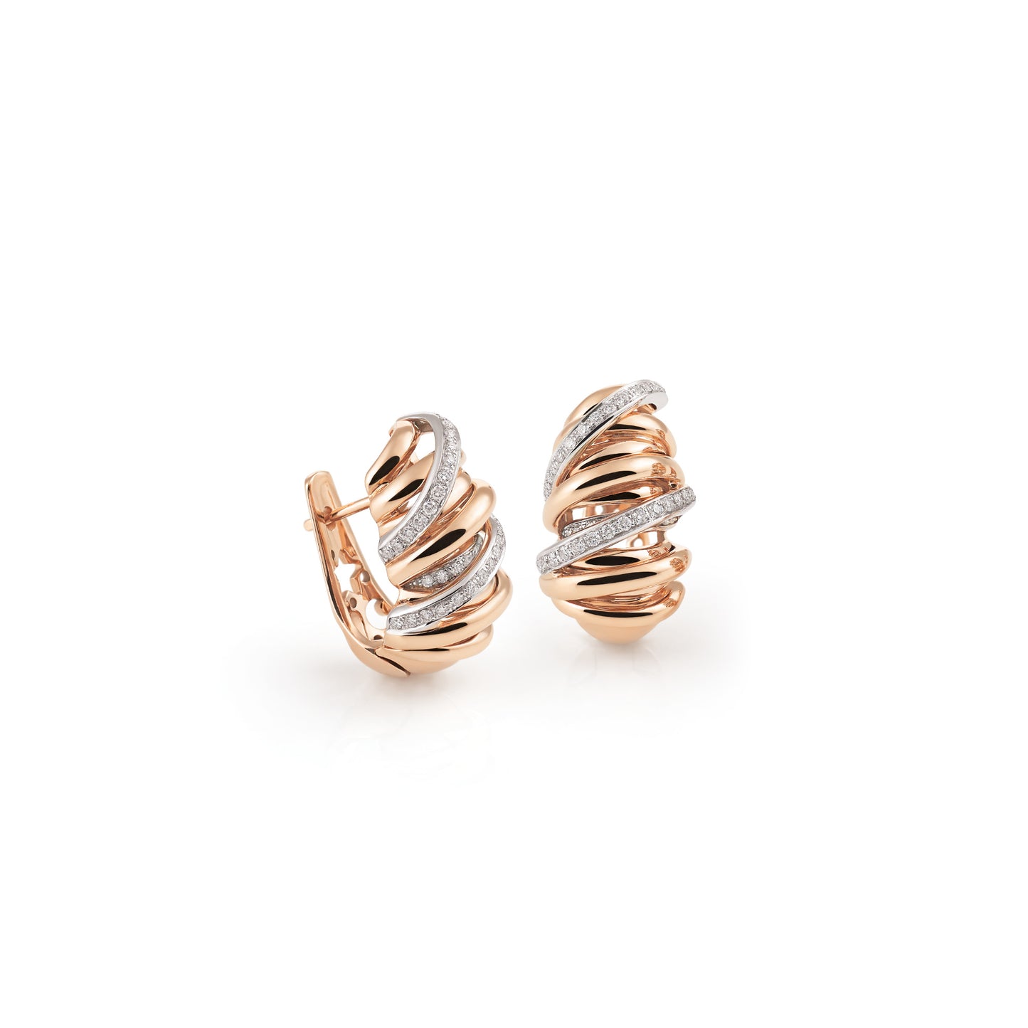 Serenata Creolen, Bicolor-Gold • Diamant von Al Coro (E2341WR) Serenata Creolen, Bicolor-Gold • Diamant von Al Coro (E2341WR)