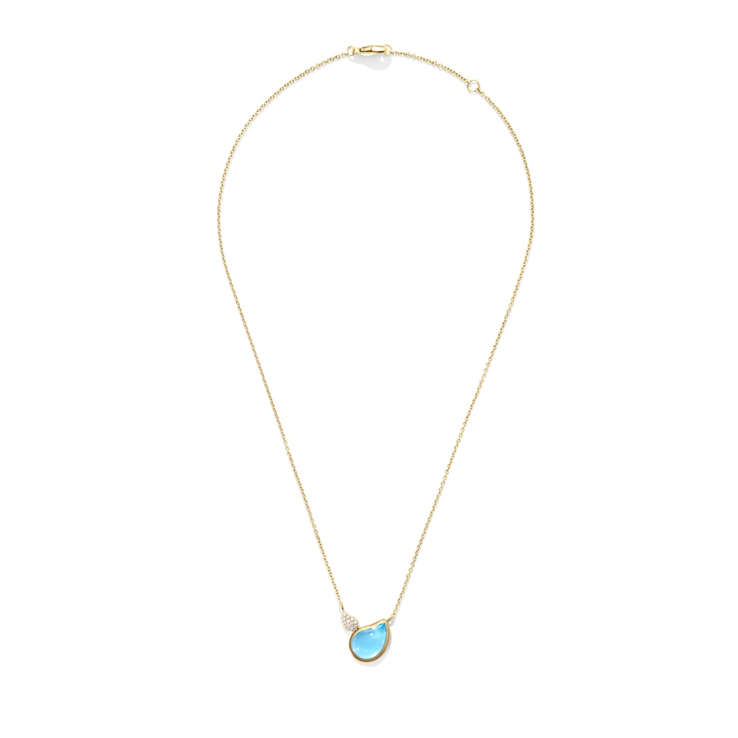 SIGNATURE Halskette 2 Drops , Gelbgold • Diamant • Topas von Tamara Comolli (N-Sig-2Dr-ToSw-p-yg)
