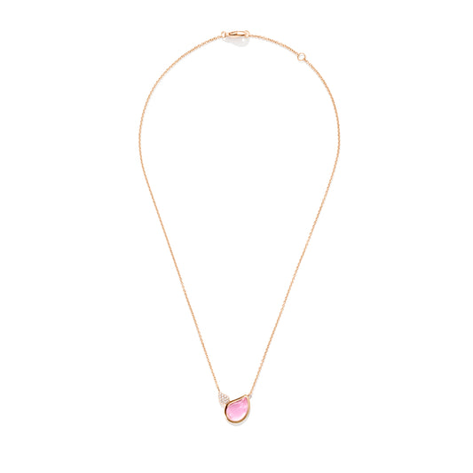 SIGNATURE Halskette 2 Drops , Gelbgold • Diamant • Turmalin von Tamara Comolli (N-Sig-2Dr-TuRo-p-yg)