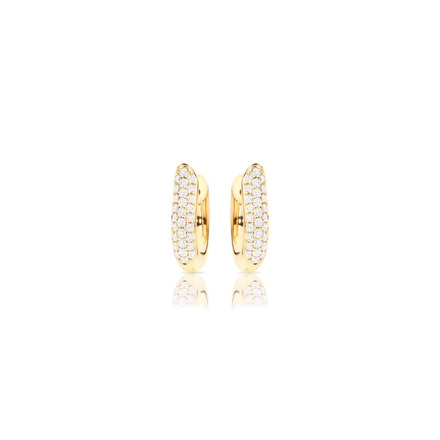 SIGNATURE Ohrringe Hoop medium, Gelbgold • Diamant von Tamara Comolli (E-Ho-m-p-yg)