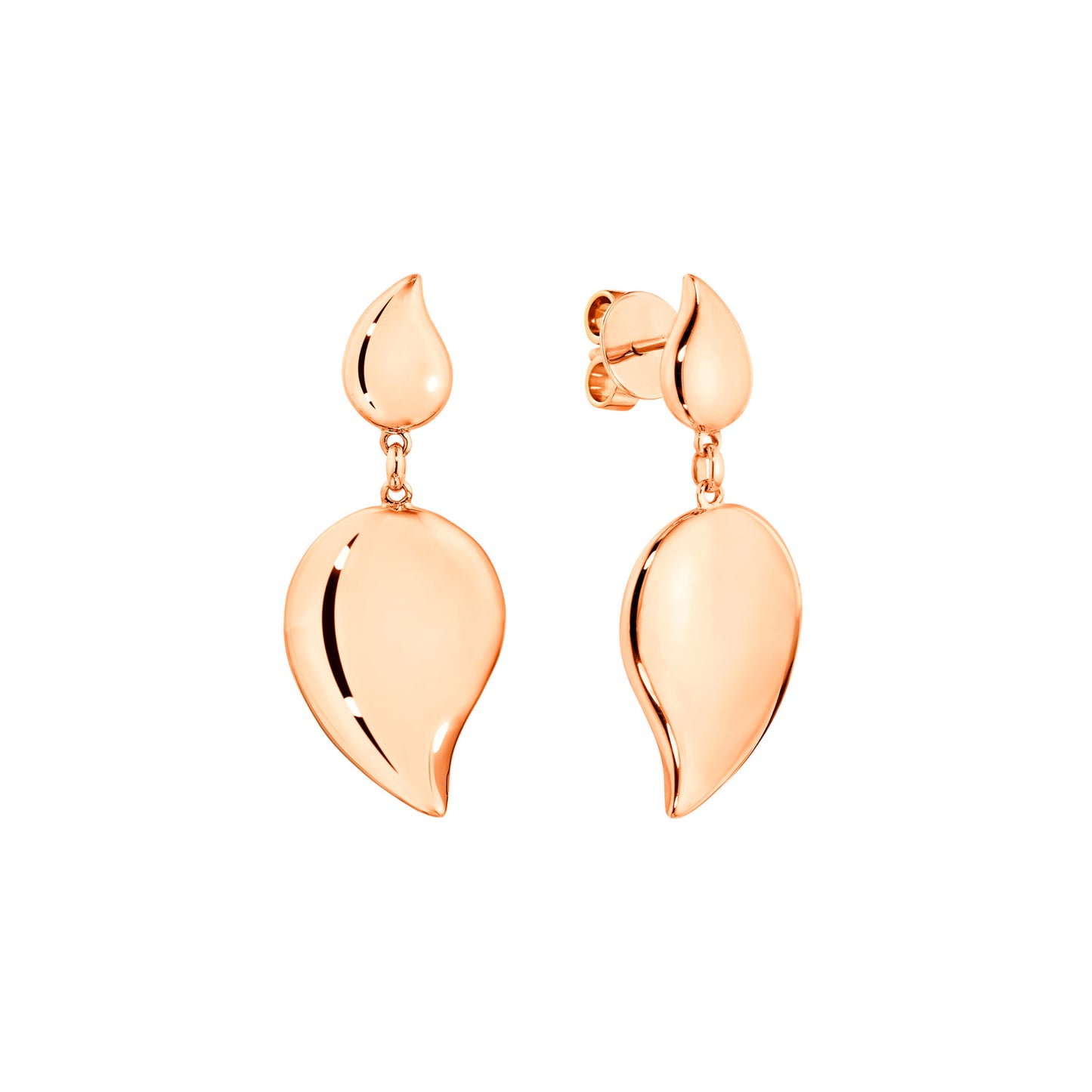 SIGNATURE Wave 2 Tropfenelemente Ohrhänger, Roségold von Tamara Comolli (E-SIG-wave-2-rg)