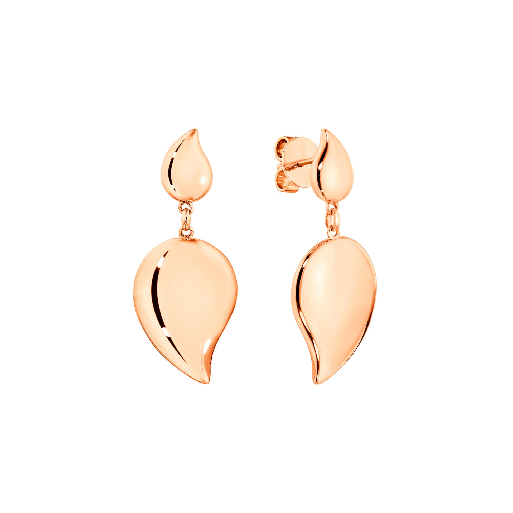 SIGNATURE Wave 2 Tropfenelemente Ohrhänger, Roségold von Tamara Comolli (E-SIG-wave-2-rg)