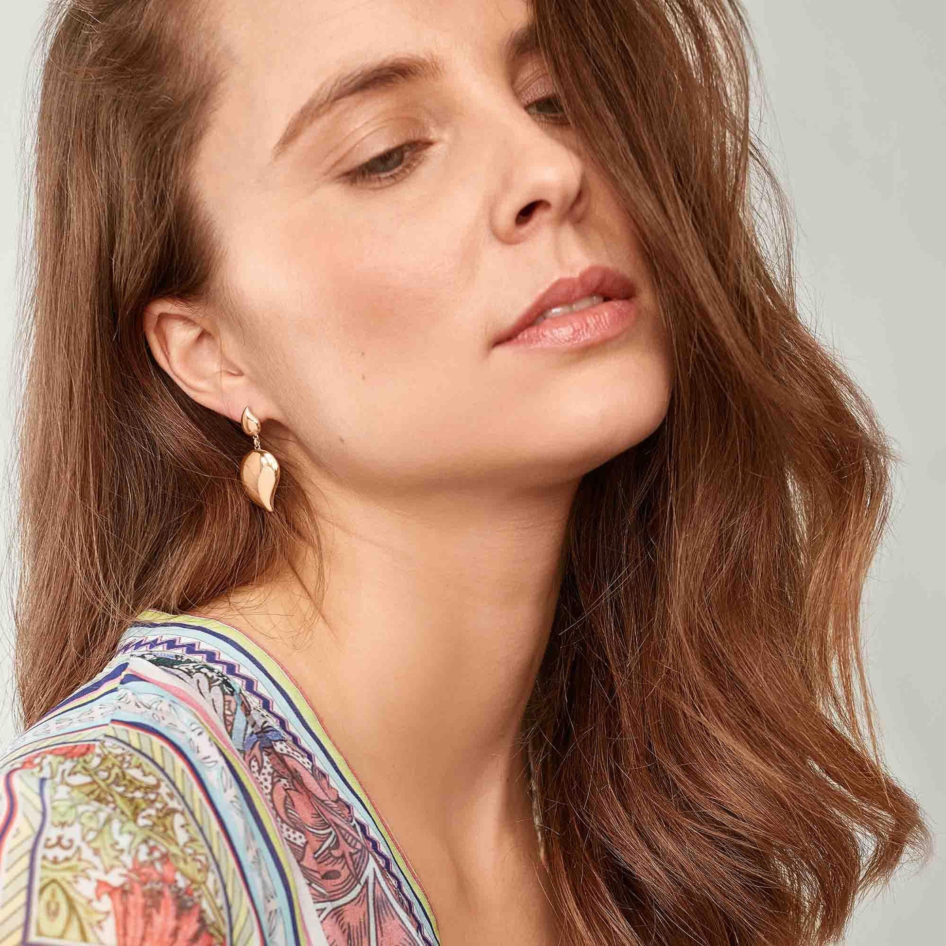 SIGNATURE Wave 2 Tropfenelemente Ohrhänger, Roségold von Tamara Comolli (E-SIG-wave-2-rg)