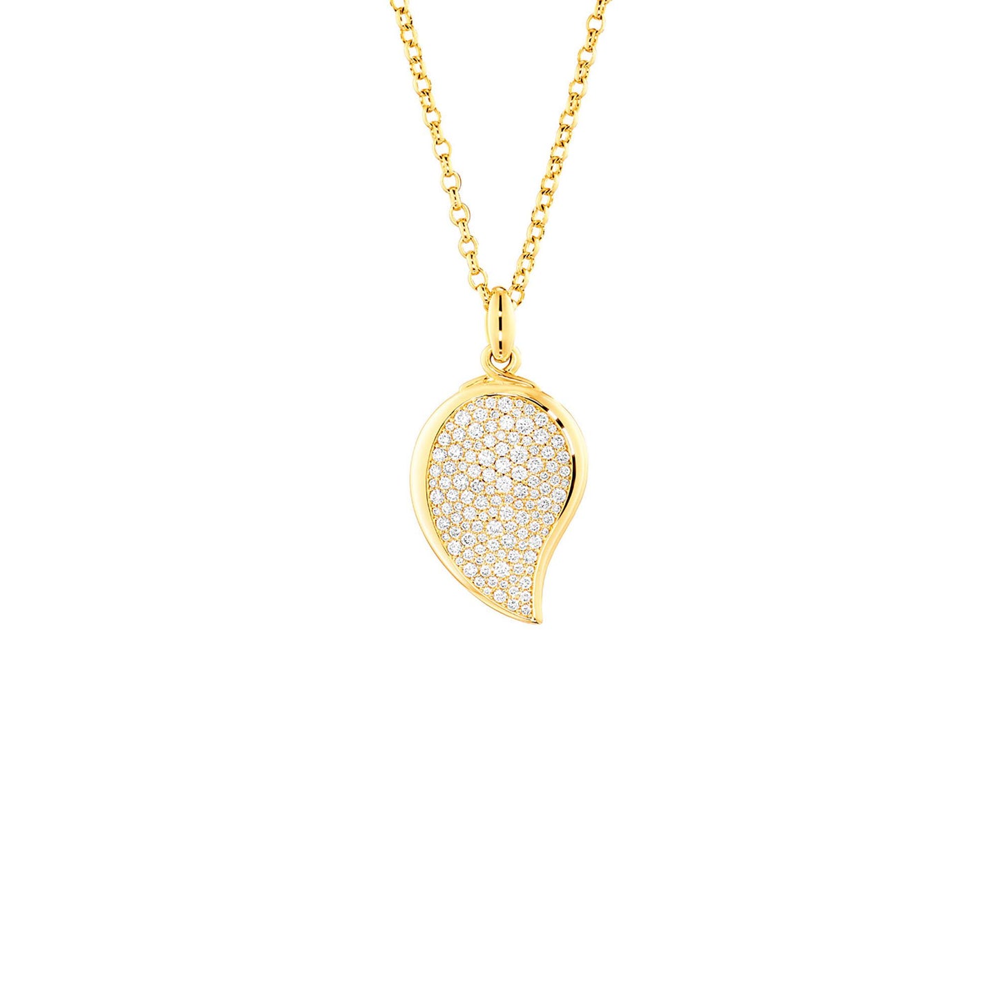 SIGNATURE Wave Anhänger, Gelbgold • Diamant von Tamara Comolli (P-Sig-Wave-s-p-yg)