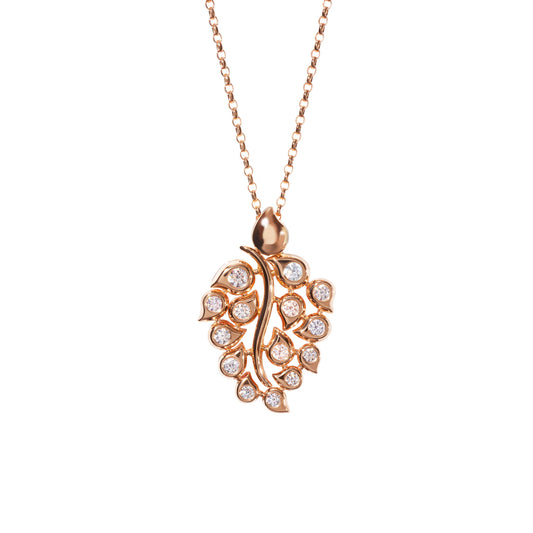 SNOWFLAKES Anhänger Rivière Classic / 'Blush' , Roségold • Diamant • Saphir von Tamara Comolli (P-SF-L-ClBlu-rg)