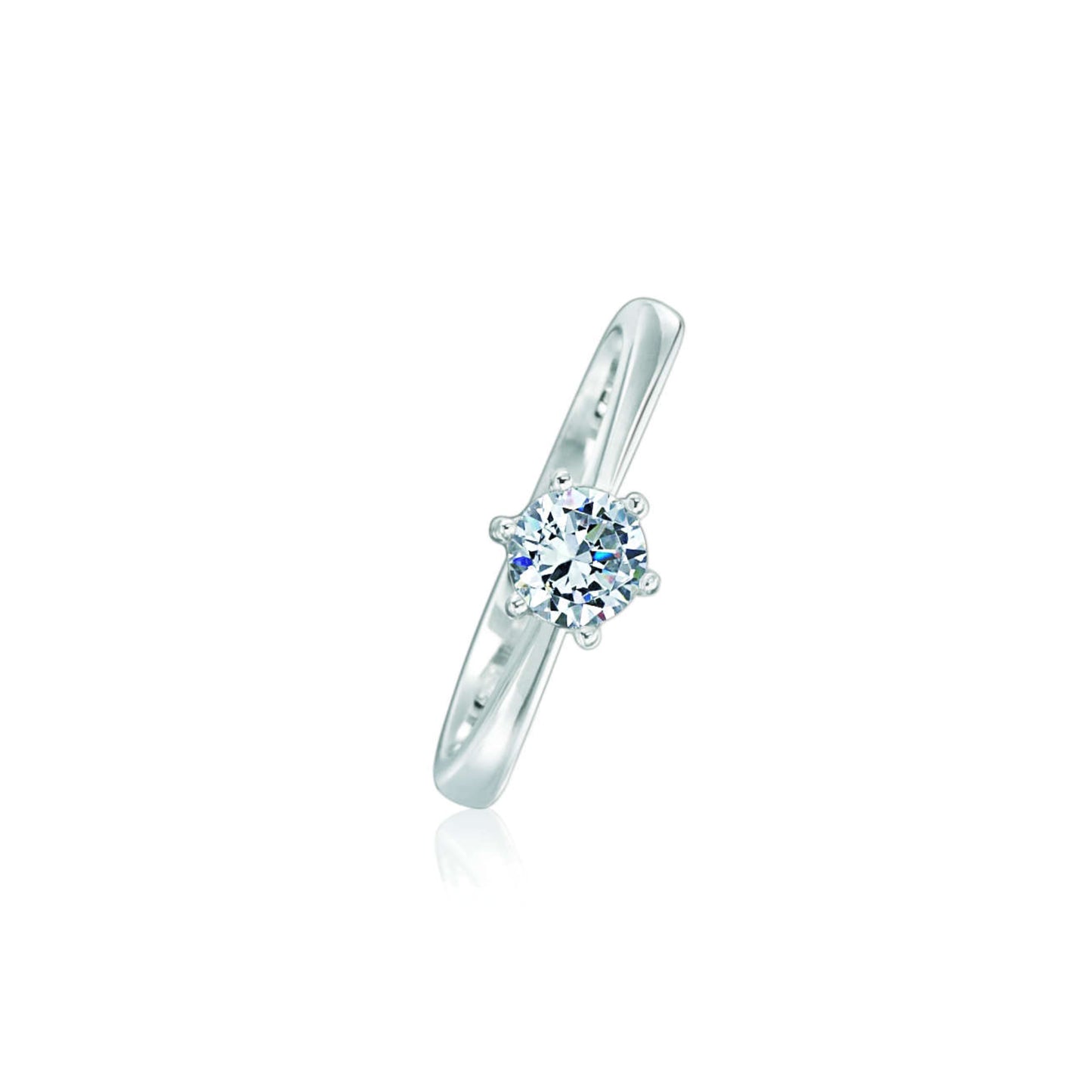 Solitairring 0.10ct., Weißgold • Diamant von Heinz Mayer (E697)