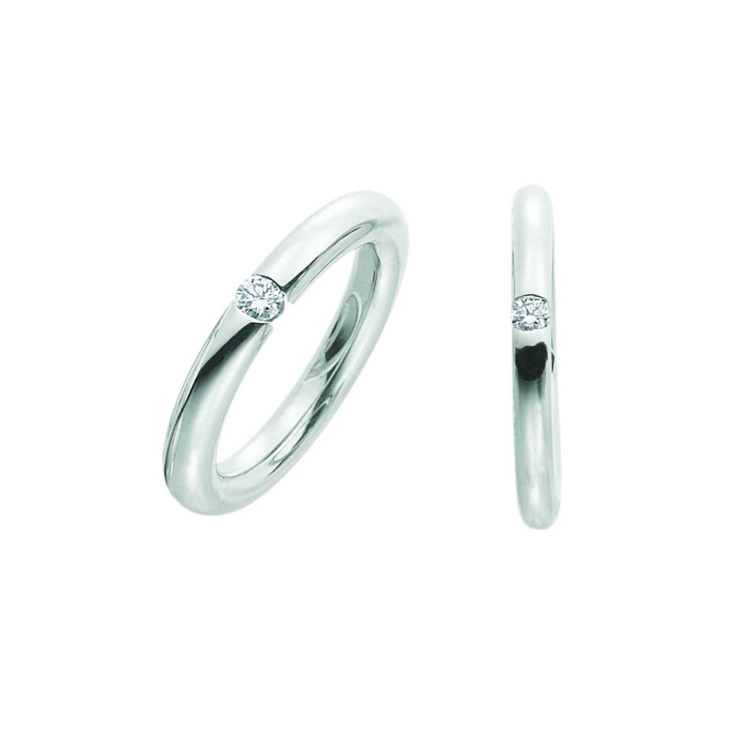 Solitairring 0.25ct, Weißgold • Diamant von Heinz Mayer (E1682)