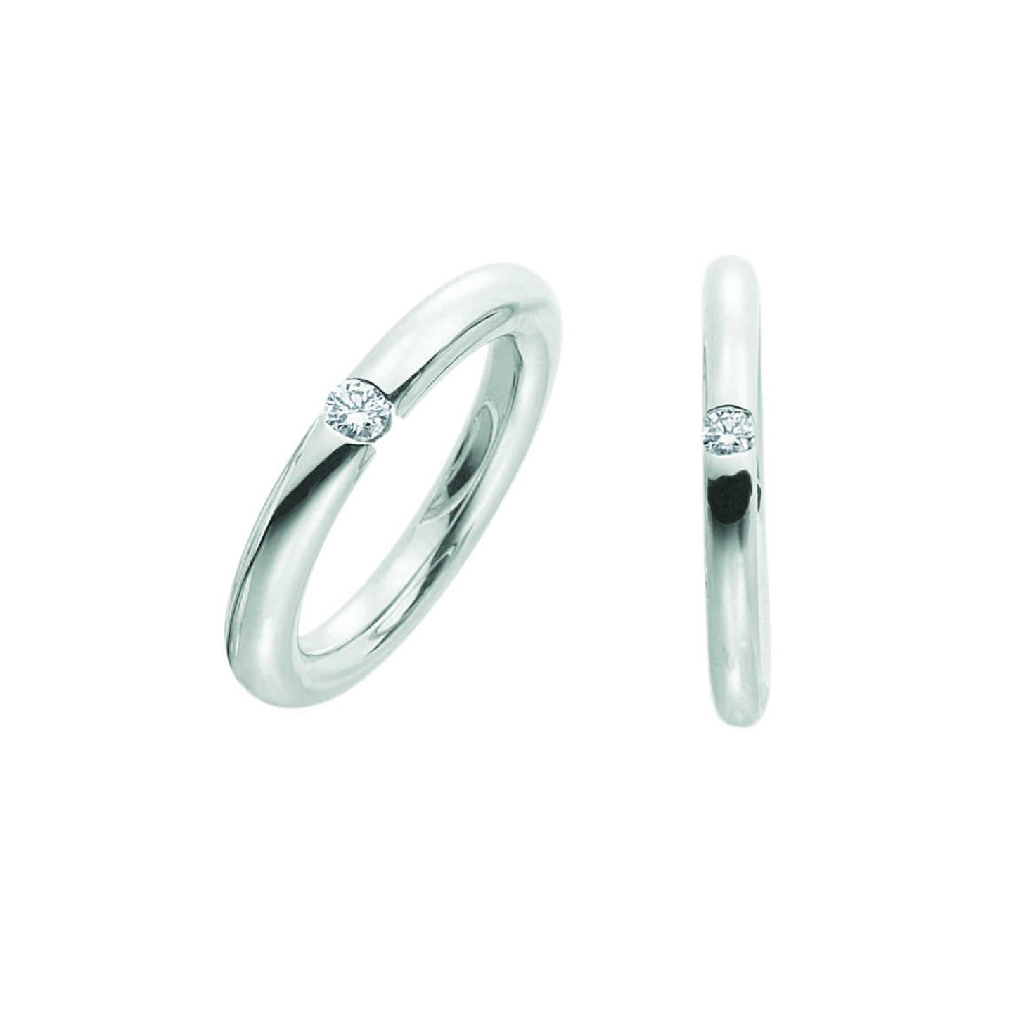 Solitairring 0.50ct, Weißgold • Diamant von Heinz Mayer (E1764)