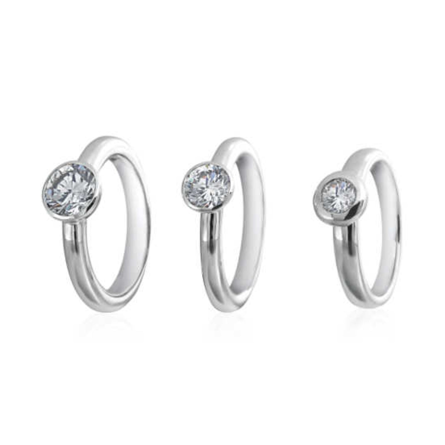 Solitairring 0.50ct, Weißgold • Diamant von Heinz Mayer (E3079-80I)