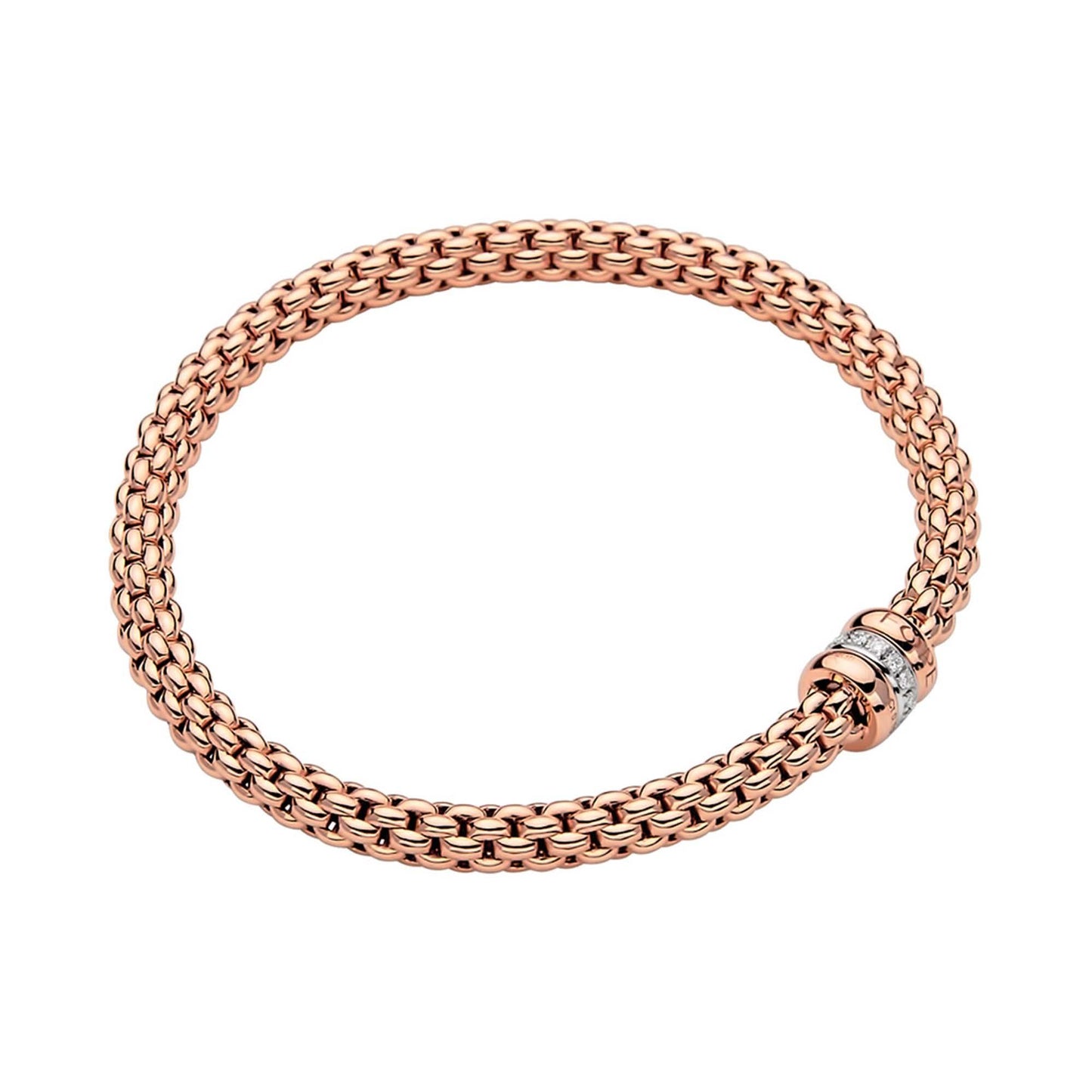Solo Flex'it Armband, Bicolor-Gold • Diamant von FOPE (62106BX_BB_R_RBR_0XS)