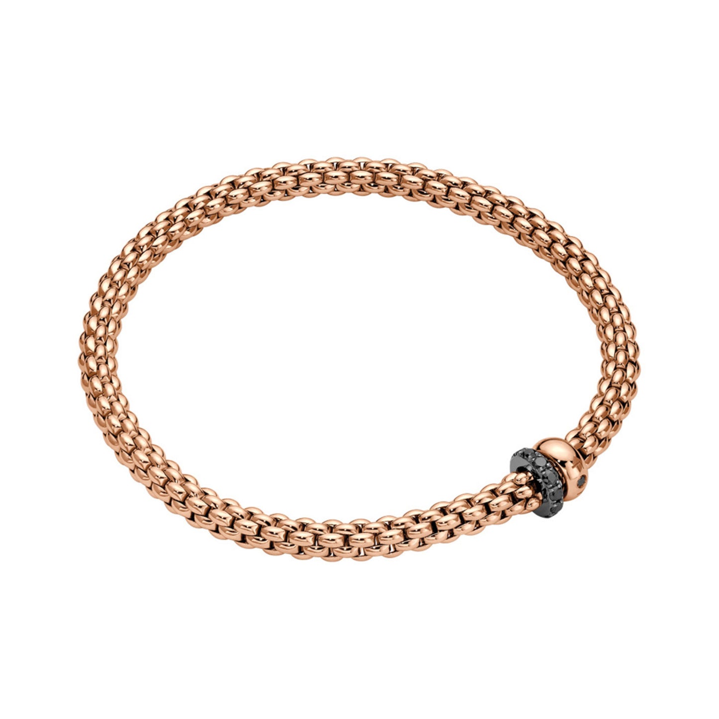 Solo Flex'it Armband mit zwei Rondellen und Pavé-Fassung, Bicolor-Gold • Diamant von FOPE (62406BX_PN_R_1RX_0XS) Solo Flex'it Armband mit zwei Rondellen und Pavé-Fassung, Bicolor-Gold • Diamant von FOPE (62406BX_PN_R_1RX_0XS)
