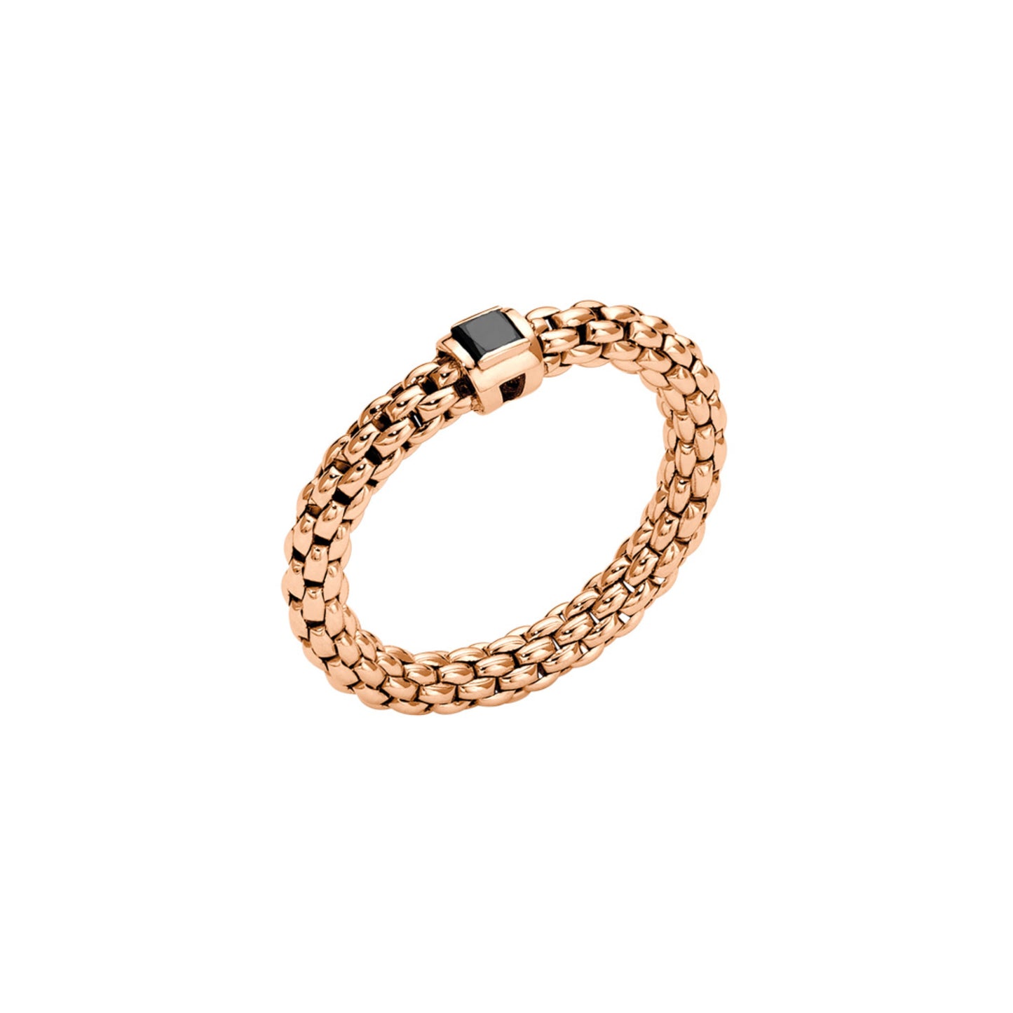 Souls Flex'it Ring mit schwarzem Diamanten, Roségold • Diamant von FOPE (09E08AX_BN_R_XRX_0XS)