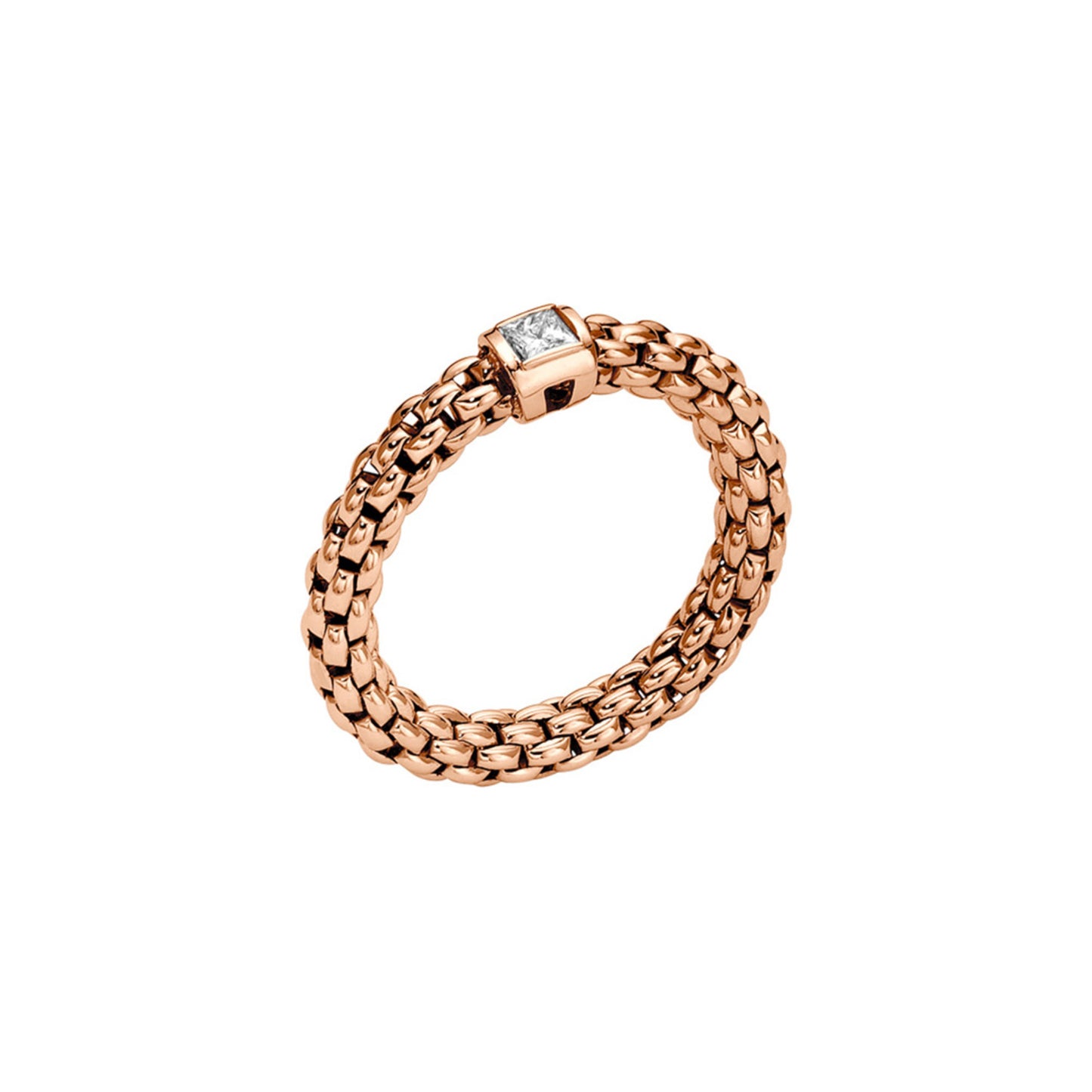 Souls Flex'it Ring mit weissem Diamanten, Roségold • Diamant von FOPE (09E08AX_BB_R_XRX_0XS)