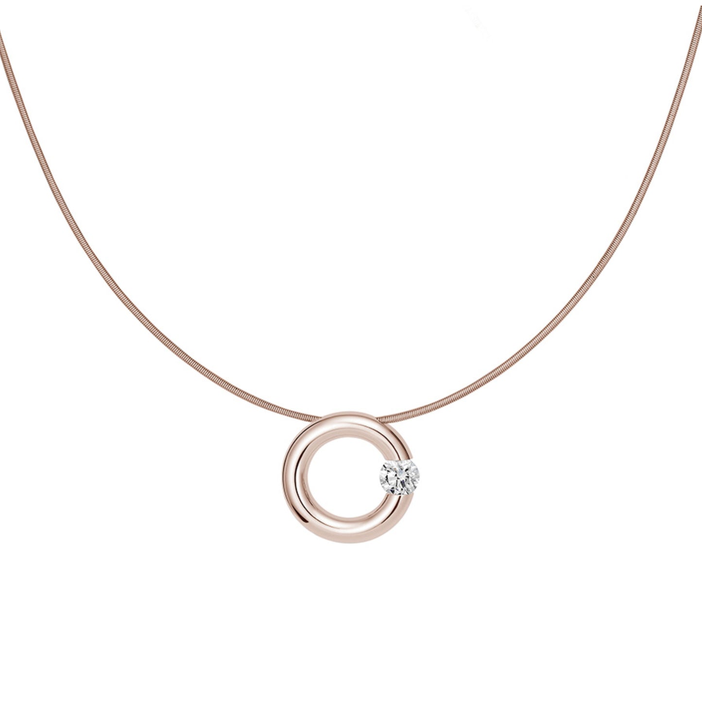 Spannring® Anhänger • Diamant von Niessing (N353924-14mm-0.16ct-gloss-rw)