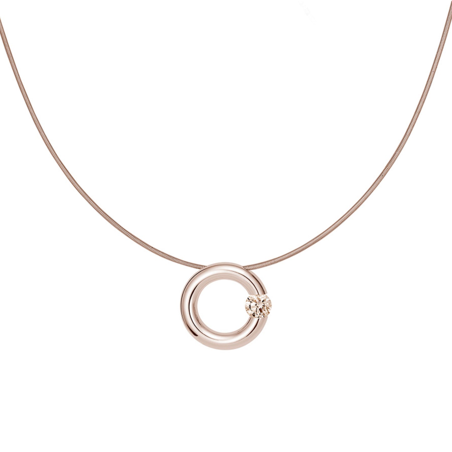 Spannring® Anhänger • Diamant von Niessing (N353924-15mm-0.25ct-cinnamon-gloss-rw)