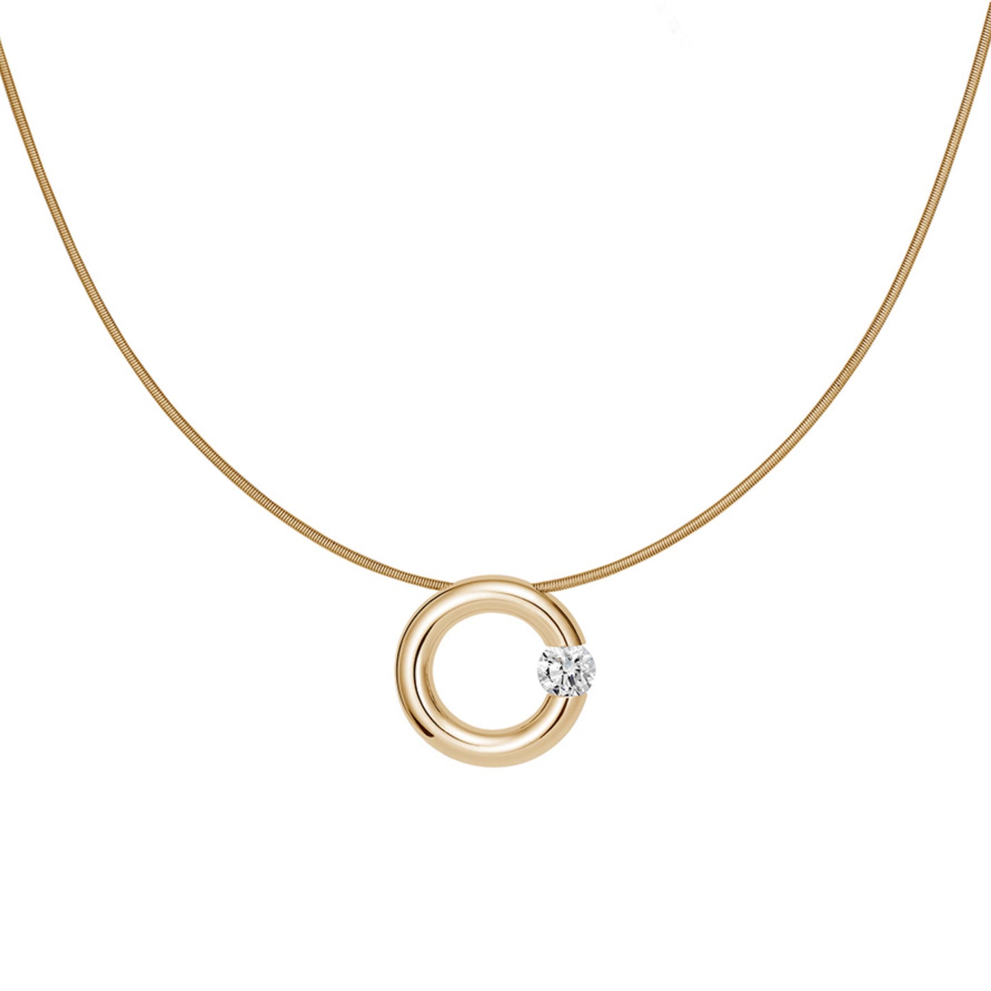Spannring® Anhänger • Diamant von Niessing (N353924-15mm-0.25ct-gloss-cy)