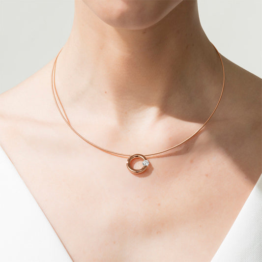 Spannring® Anhänger von Niessing (N353924-16mm-0.4ct-gloss-cr)