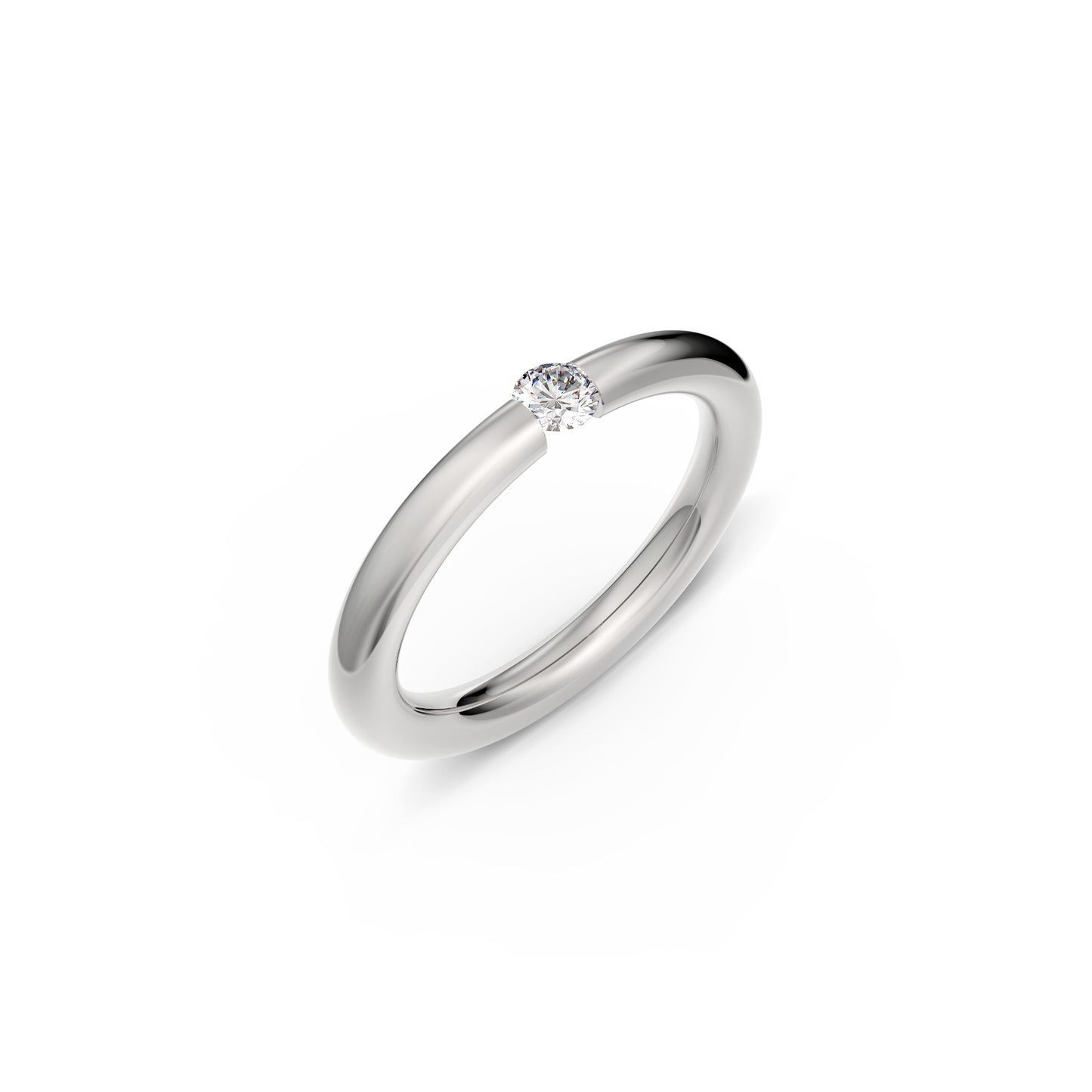 Spannring® Antares , Platin • Diamant von Niessing (N341983-0.12ct-fvs1-gloss-pt)