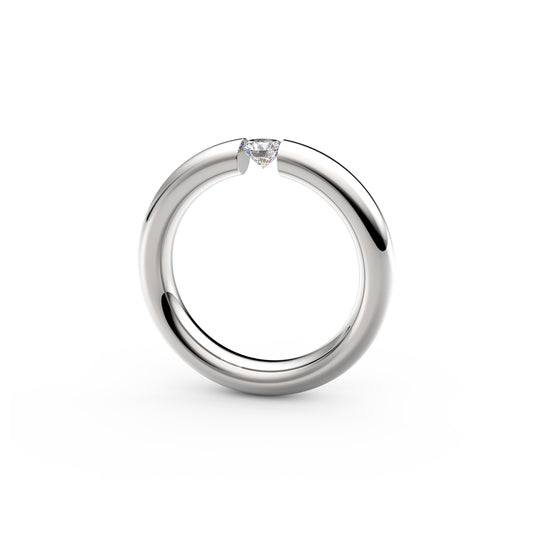Spannring® Oval , Platin • Diamant von Niessing (N141793-0.25ct-gloss-pt)