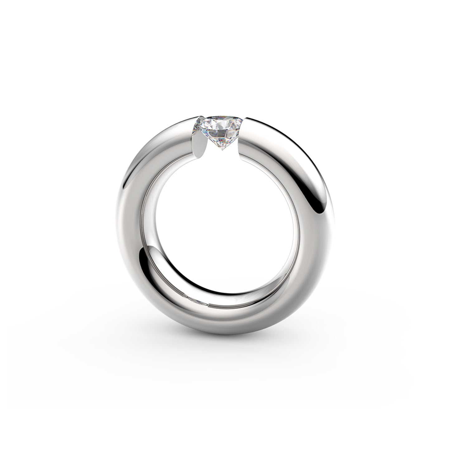 Spannring® Oval , Platin • Diamant von Niessing (N141793-0.7ct-gloss-pt)