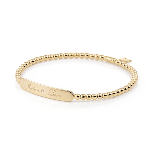 Stretchy Armband, Gelbgold • Diamant von Al Coro (A992G)