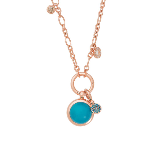 Sushi Anhänger , Roségold • Türkis von Bron (8HR3429TUC)