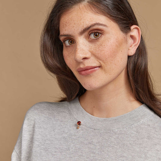 Sushi Brosche, Roségold • Saphir von Bron (8BR1285HECOK)