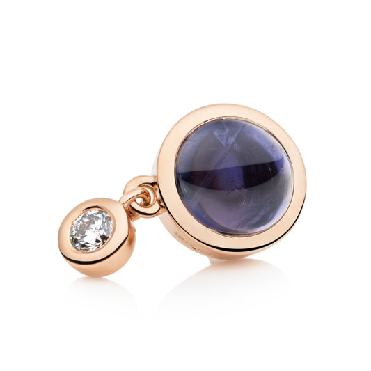 Sushi Brosche, Roségold • Diamant • Iolith von Bron (8BR1285IOCBR)