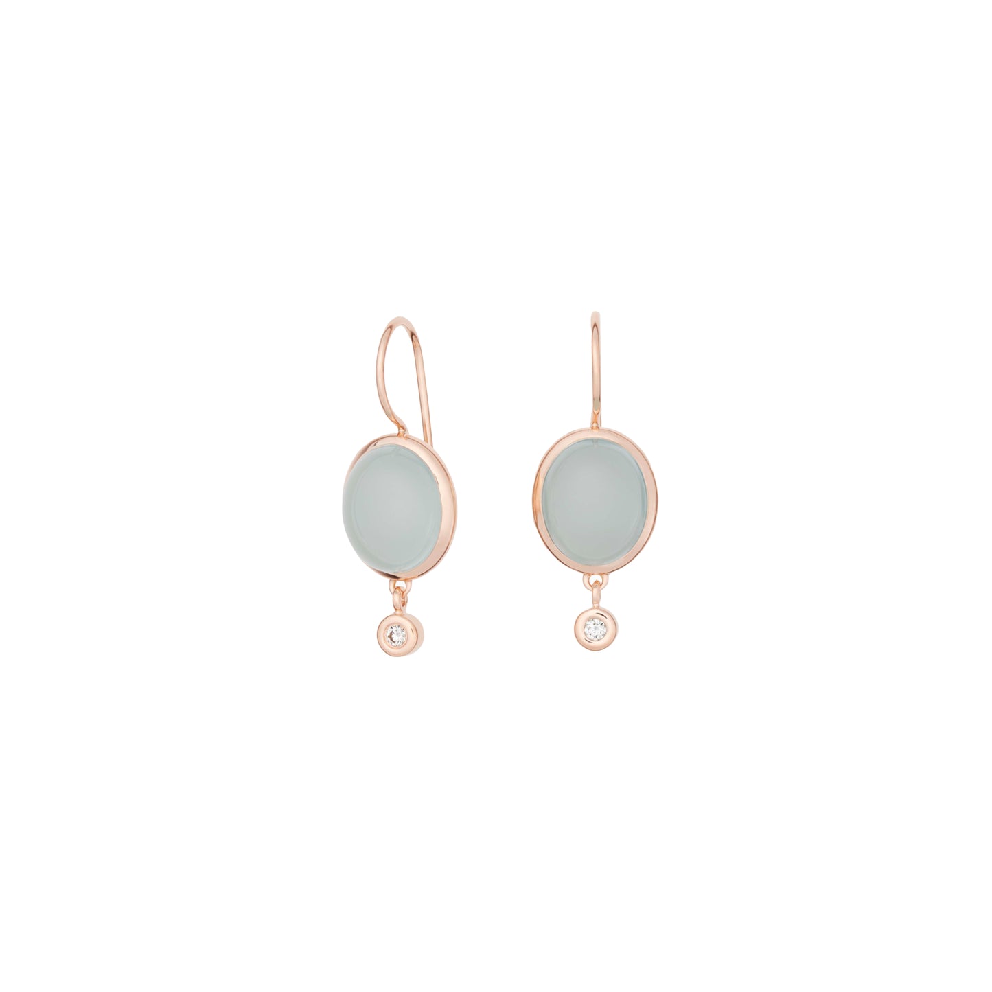 Sushi Ohrschmuck, Roségold • Aquamarin • Diamant von Bron (8OR4862AQCBR)
