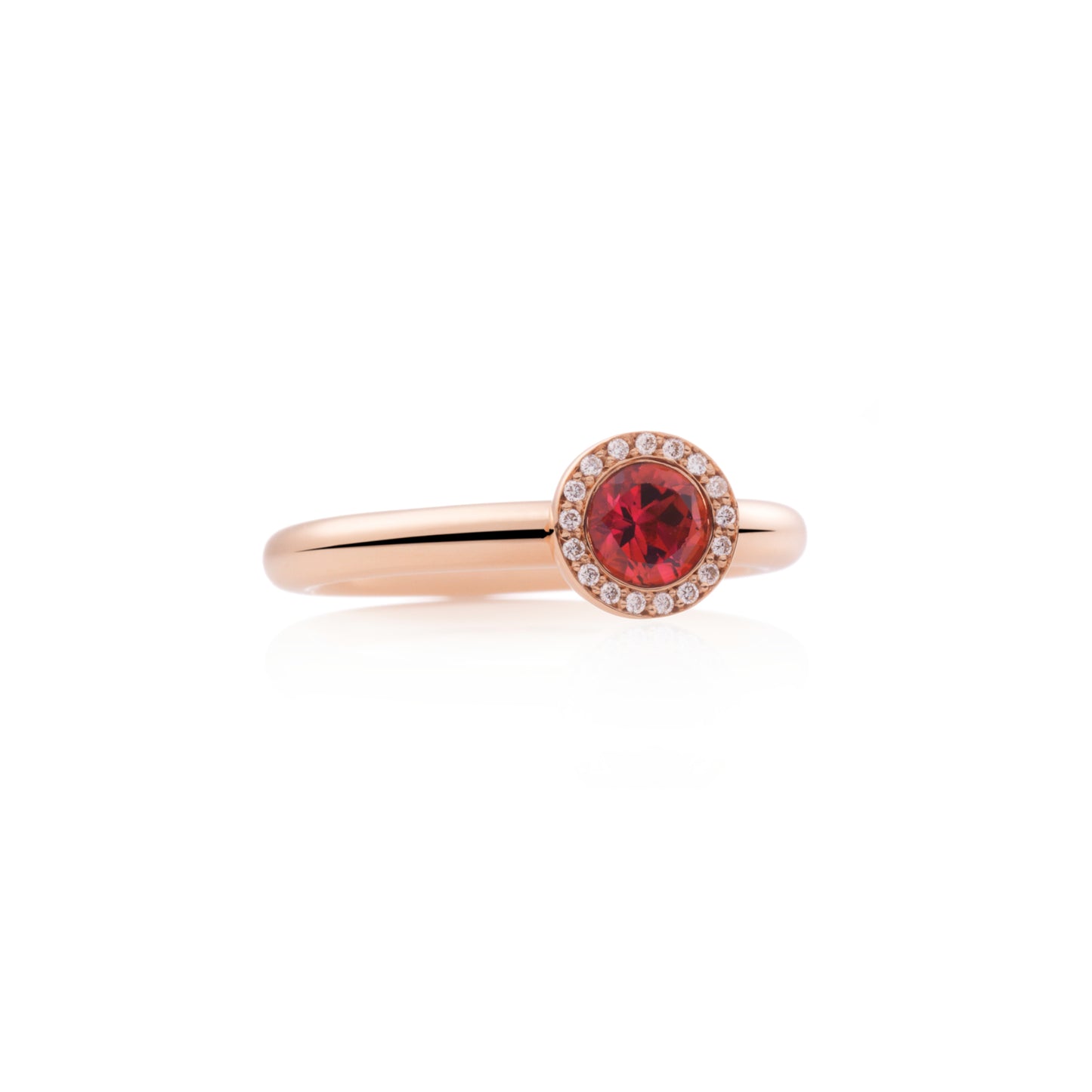 Sushi Ring, Roségold • Diamant • Rhodolith von Bron (8RR4567RHPBR)