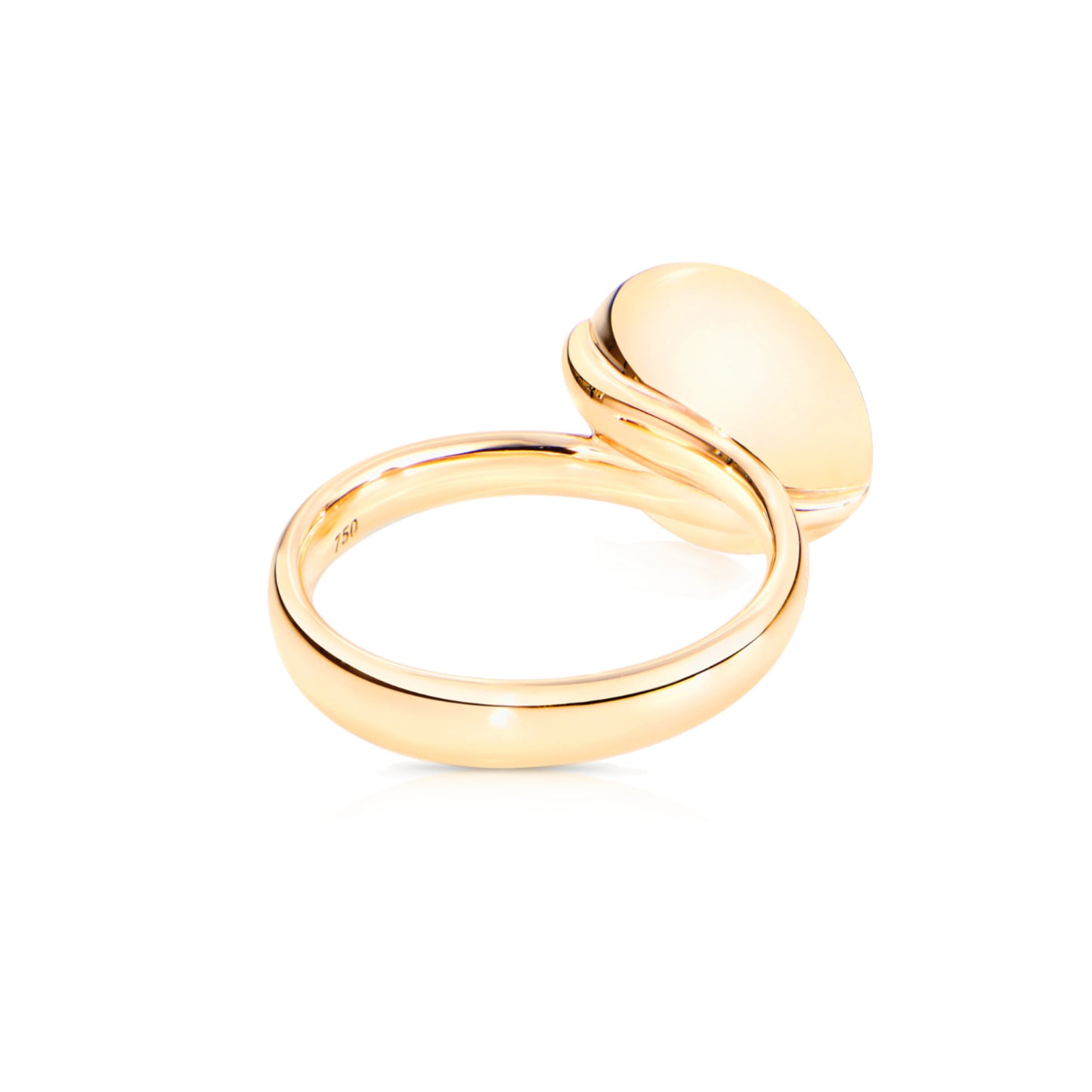 Tamara Comolli BOUTON Ring Large mit Mondstein (R-BOU-l-MoSa-yg) aus Gelbgold mit Mondstein