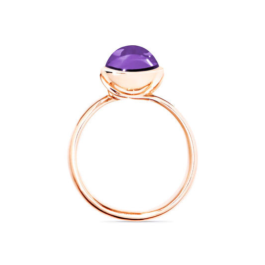 Tamara Comolli BOUTON Ring Small mit Amethyst (R-BOU-s-Am-rg) aus Roségold mit Amethyst