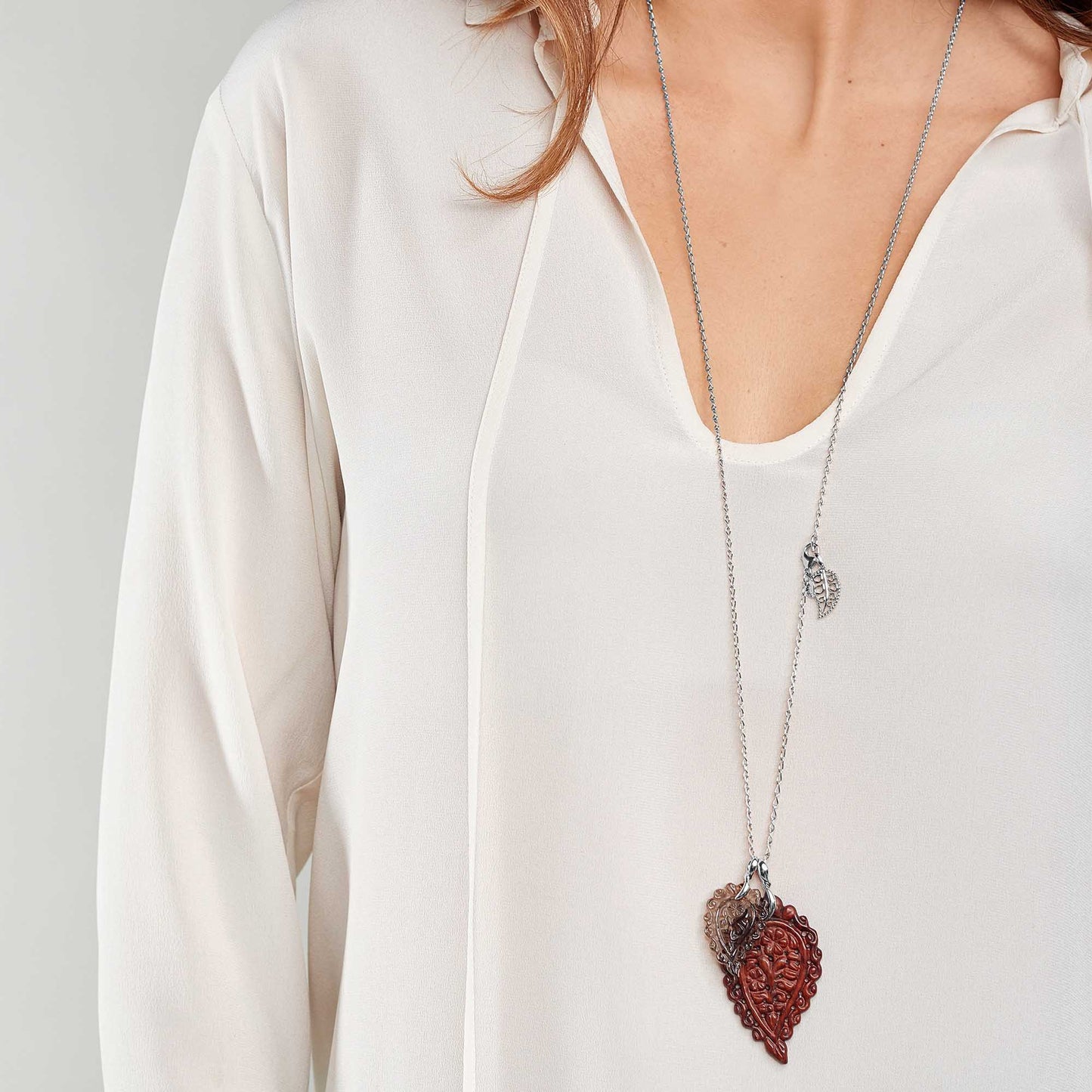 Tamara Comolli INDIA Anhänger mit Snakewood Large (P-IND-l-SW-wg) aus Weißgold