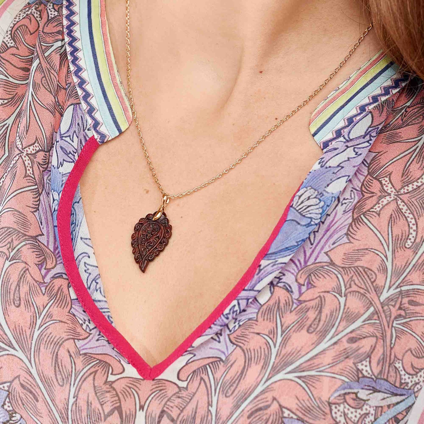 Tamara Comolli INDIA Anhänger mit Snakewood Small (P-IND-s-SW-rg) aus Roségold